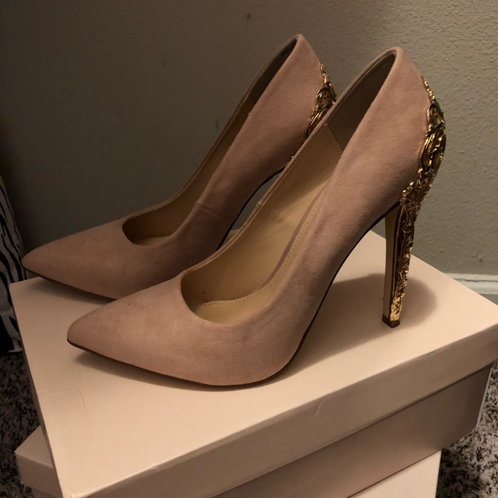 Just fab blush pointy heels